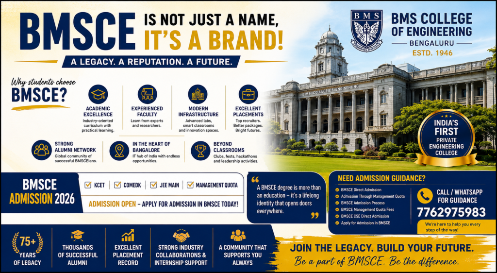 BMSCE Is Not Just a Name – It’s a Brand That Has Earned Its Legacy